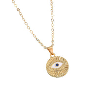 Palm Eye Necklace For Women
 Product information:
 
 Color: small gold palm, hollow blue eyes, drawing board eyes, dripping oil white eyes gold, dripping oil white eyes silver, drilling two shrSAAS Merch DesignDesigns by SAASPalm Eye Necklace