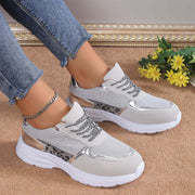 Women's Lace Up Sneakers Breathable Mesh Flat Shoes Fashion Casual LigkSAAS Merch Design