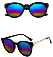 Cat eyepink sunglasses woman shades mirror female square sunglasses for women coating oculos fashion brand sunglasses
