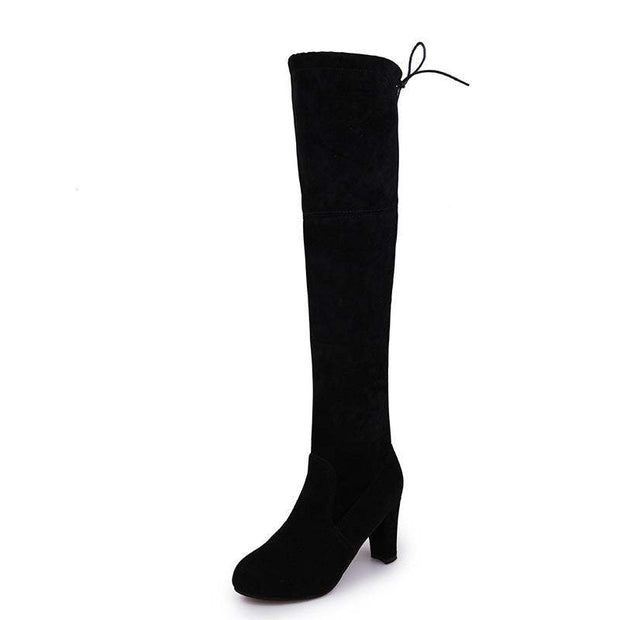 Black Knee High Boots For Women Shoes High Heel Long Boots
 Overview:
 
 Unique design, stylish and beautiful.
 
 Good material, comfortable feet.
 
 A variety of colors, any choice.
 
 
 Specification:
 


 Product categorBSAAS Merch DesignDesigns by SAASWomen Shoes High Heel Long Boots