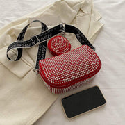 Rhinestone Shoulder Bag With Small Purse Fashion Party Underarm CrossbWSAAS Merch Design