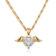 Heart Wings Necklace For Women
 Product information:
 
 Treatment Process: Electroplating
 
 Color: 01KC gold 9484,02 White K 9487,03 Rose Gold 9046
 
 Material: Copper
 
 Popular elements: Love/rSAAS Merch DesignDesigns by SAASHeart Wings Necklace