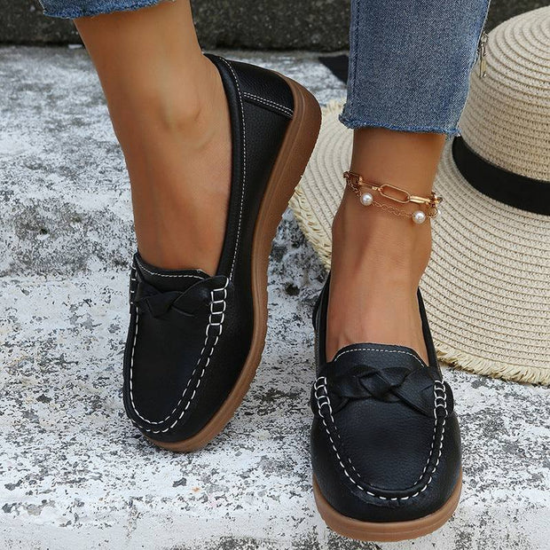 Women Flats Shoes Weave Design Soft Spring Summer Shoes
 Product Information:
 
 Popular element: Stitching
 
 Toe shape: round toe
 
 Upper material :PU
 
 Style: Casual
 
 Applicable gender: Female
 
 Heel height: Low kSAAS Merch DesignDesigns by SAASWomen Flats Shoes Weave Design Soft Spring Summer Shoes