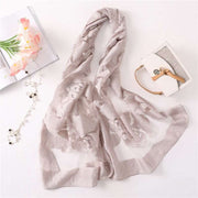 new brand women scarf fashion hollow Embroidery silk scarves lady shawGSAAS Merch Design