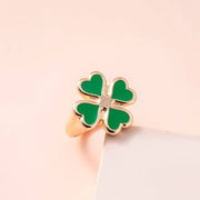 Four Leaf Clover Rings For Women Men
 
 Material: Enamel ,Zinc Alloy
 


 
 Style: Classic ,Vintage,Fashion
 
 
 
 


 
 Color: Silver,Gold 
 


 
 Shape:Plant
 


 
 Size: 17 MM
 


 
 Weight: About 9WSAAS Merch DesignDesigns by SAASLeaf Clover Rings