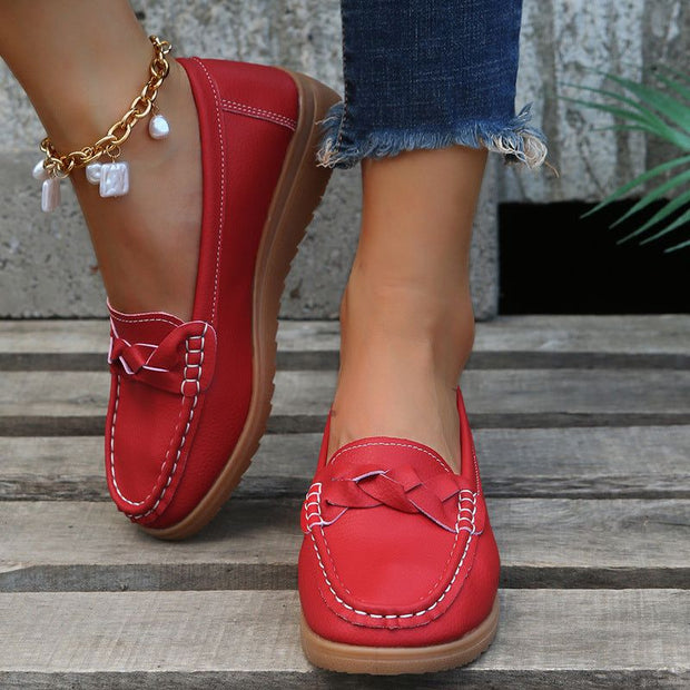 Women Flats Shoes Weave Design Soft Spring Summer Shoes
 Product Information:
 
 Popular element: Stitching
 
 Toe shape: round toe
 
 Upper material :PU
 
 Style: Casual
 
 Applicable gender: Female
 
 Heel height: Low kSAAS Merch DesignDesigns by SAASWomen Flats Shoes Weave Design Soft Spring Summer Shoes