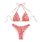 Summer Blossom String Bikini Collection - Vibrant Floral Print SwimweaDesigns by SAAS
