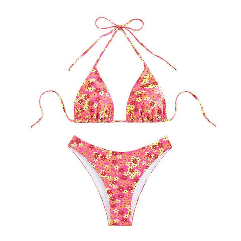 Summer Blossom String Bikini Collection - Vibrant Floral Print SwimweaDesigns by SAAS