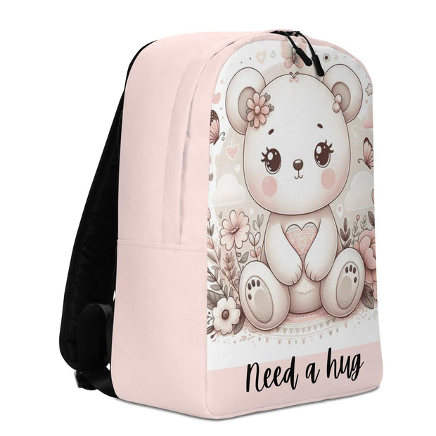 Huggable Bear Backpack - Cute and Cozy Pink Minimalist BagCarry comfort wherever you go with our Huggable Bear Backpack, perfect for adding a touch of charm to your daily essentials. This adorable pink bag features a friendDesigns by SAASDesigns by SAASHuggable Bear Backpack - Cute