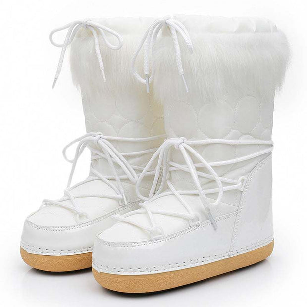 Winter Space Boots Furry Moon Boot Snow Boots For Women Fleece-lined Women