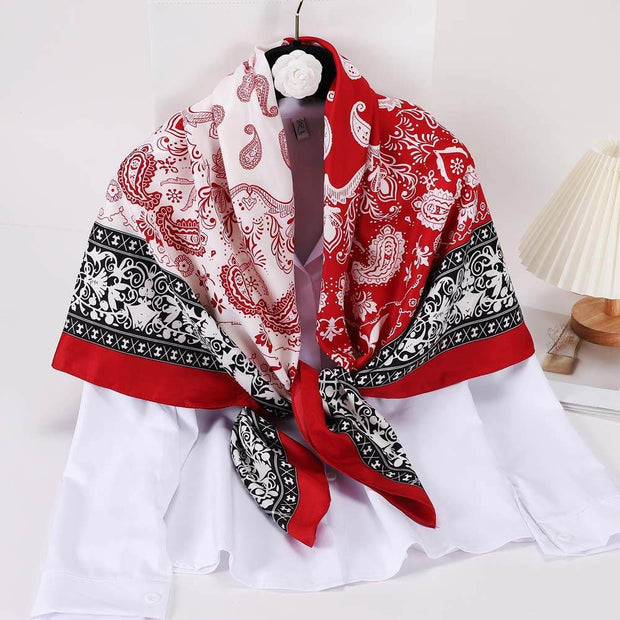 Twill Artistic Vintage Cashew Printing Color Block Scarves For Women
 Product information:
 


 Applicable gender: female
 
 Material: imitation silk
 
 Color: XW110-1, XW110-2, XW110-3, XW1104
 
 Style: casual
 
 Length (CM): 110 * GSAAS Merch DesignDesigns by SAASTwill Artistic Vintage Cashew Printing Color Block Scarves