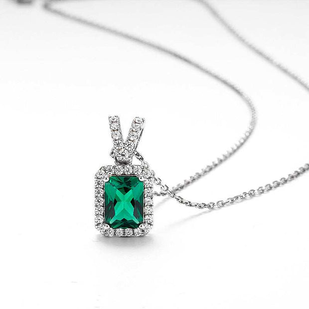 Emerald Clavicle Necklace For Women
 Product information:
 
 Treatment Process: Diamond
 
 Pendant material: 925 silver
 
 Chain style: cross chain
 
 Material: Silver
 
 Shape: Geometry
 
 Popular elrSAAS Merch DesignDesigns by SAASEmerald Clavicle Necklace
