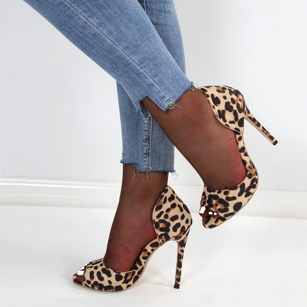 Women Summer Fashion Leopard Print Stiletto Heels
 Overview:
 
 Unique design, stylish and beautiful.
 
 Good material, comfortable feet.
 
 A variety of colors, any choice.
 
 
 Specification:
 


 Toe shape: fishQSAAS Merch DesignDesigns by SAASWomen Summer Fashion Leopard Print Stiletto Heels