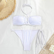 Chic Summer Elegance: Trendy Two-Piece Bikini Set with Versatile DesigTurn heads this summer with our 'Luxury Beach Glamour' bikini collection, designed to celebrate every curve with confidence and style. Available in a variety of stunDesigns by SAASDesigns by SAASChic Summer Elegance
