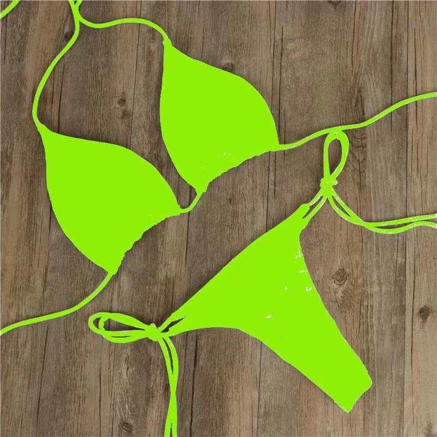 Classic Tie-Side Bikini Collection - Essential Solid Color String SwimDesigns by SAAS