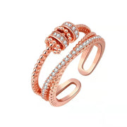 Turnable Anxiety Rings With Bead Relieve Stress Rings For Women Men Je
 Product Information:
 
 Type: Ring, ring
 
 Material: Copper
 
 Shape: Geometric type
 
 Treatment process: zircon inlaid
 
 Style: Female
 
 Color: Gold, Rose GolWSAAS Merch DesignDesigns by SAASBead Relieve Stress Rings
