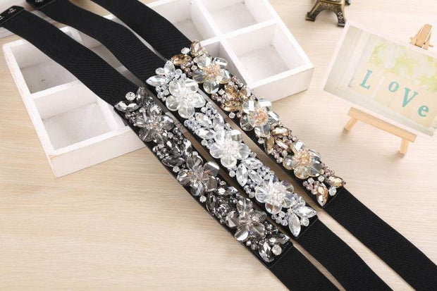 Rhinestone Crystal Waist Women Womens Elastic Belts
 
 Product Information:
 
 


 Product category: waist seal
 
 Applicable gender: female
 
 Popular element: water diamond inlay
 
 Packing: one bag for each
 
 StyBSAAS Merch DesignDesigns by SAASRhinestone Crystal Waist Women Womens Elastic Belts