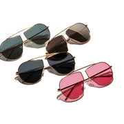 Chic Aviator Sunglasses Collection - Classic Metal Frame Pink Mirror SMSAAS Merch Design