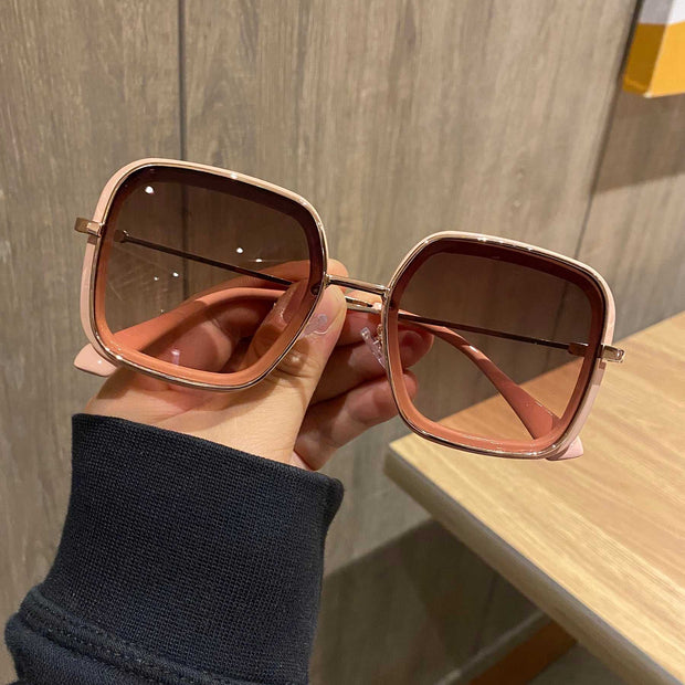 Retro Big Frame Square Brown Sunglasses For Women
 Specification:
 
 Style: Individuality, elegant, avant-garde, gorgeous, classical, simple and comfortable
 
 Applicable gender: Female frame
 
 Suitable for face: MSAAS Merch DesignDesigns by SAASRetro Big Frame Square Brown Sunglasses