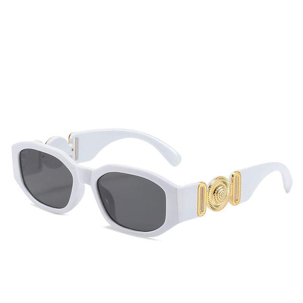 New Small Frame Sunglasses For Women With Retro Polygons
 Product information:
 


 Transmission ratio classification: Class 2/sun visor
 
 Glasses structure: full frame
 
 Color: Bright black all gray flakes, jelly powdeMSAAS Merch DesignDesigns by SAASSmall Frame Sunglasses
