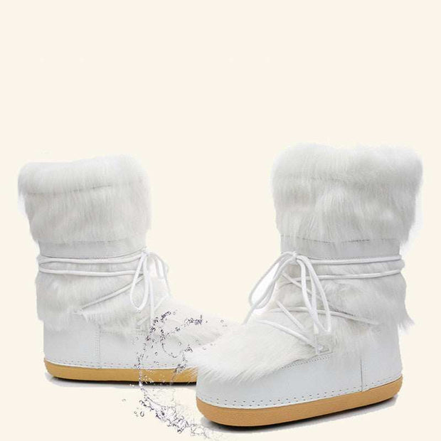 Winter Space Boots Furry Moon Boot Snow Boots For Women Fleece-lined W
 Product information:
 
 Pattern: solid color
 
 Lining material: artificial cotton
 
 Color: white full hair, white fur mouth, white full hair
 
 Upper height: MidBSAAS Merch DesignDesigns by SAASWinter Space Boots Furry Moon Boot Snow Boots