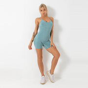 Seamless Heathered Romper | Women's Casual Summer PlaysuitElevate your summer wardrobe with this effortlessly chic light blue romper! Perfect for those on-the-go days, this one-piece wonder features:

- Soft, breathable fabJSAAS Merch DesignDesigns by SAASSeamless Heathered Romper