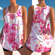 Floral Fantasy Plus-Size Swim Top: Sashay in Full Bloom with Comfort &"Embrace your curves with our Floral Fantasy Plus-Size Swim Top! Designed for fabulous full-figured women, this swim top features a flattering, flowy silhouette and Designs by SAASDesigns by SAAS-Size Swim Top
