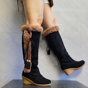 Winter Plush Long Boots For Women Combat Boots Wedges Shoes
 Overview:
 
 Unique design, stylish and beautiful.
 
 Good material, comfortable feet.
 
 A variety of colors, any choice.
 
 
 Specification:
 


 Product categorBSAAS Merch DesignDesigns by SAASWomen Combat Boots Wedges Shoes