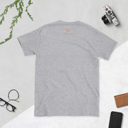 Short-Sleeve Unisex T-ShirtYou've now found the staple t-shirt of your wardrobe. It's made of 100% ring-spun cotton and is soft and comfy. The double stitching on the neckline and sleeves add Designs by SAASDesigns by SAASShort-Sleeve Unisex